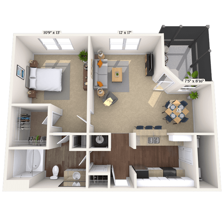 Floorplan image of unit CL106