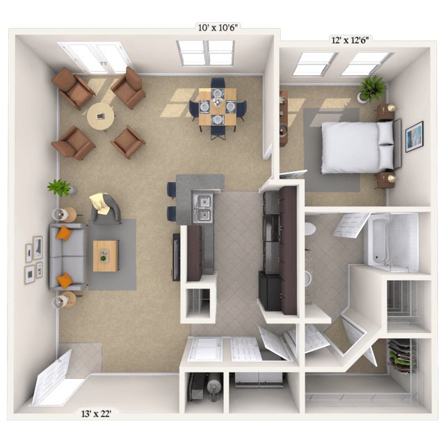 Floorplan image of unit 033308
