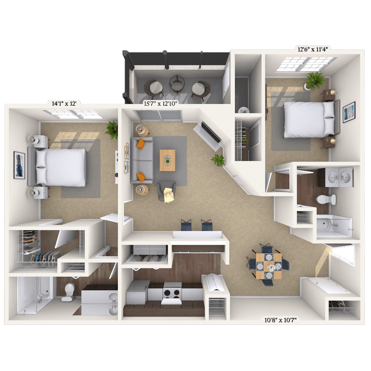 Floorplan image of unit 07711