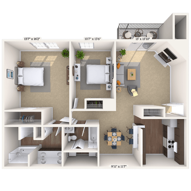 Floorplan image of unit 121207
