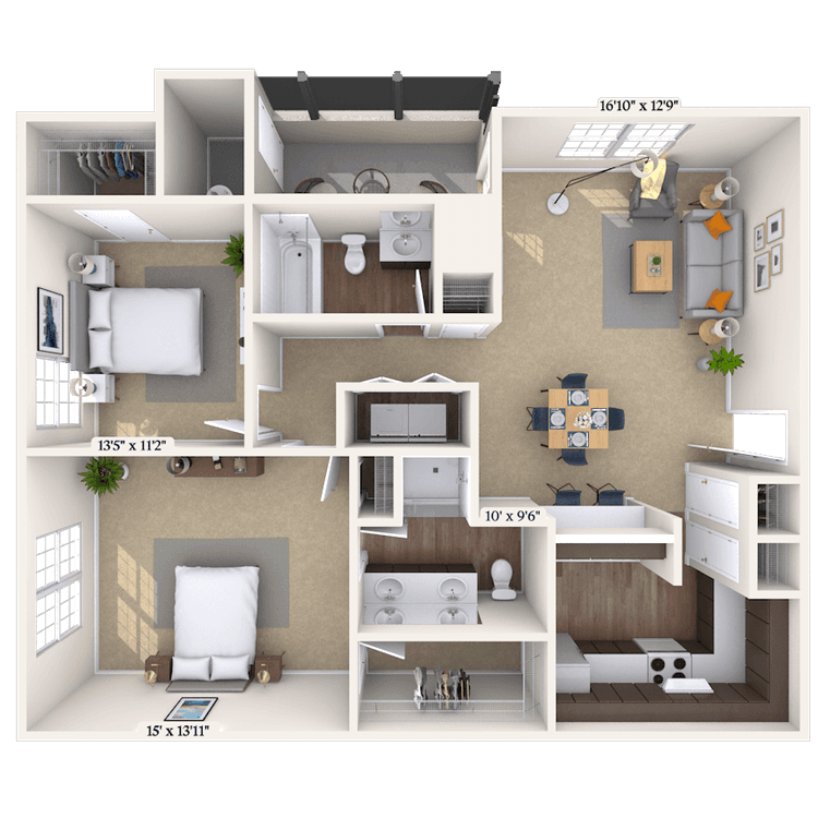 Floorplan image of unit 131324
