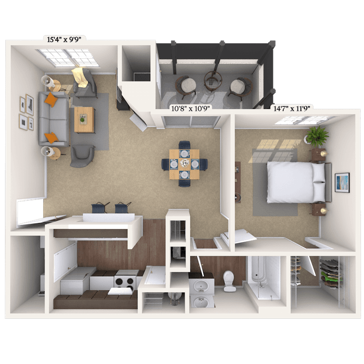 Floorplan image of unit 141411