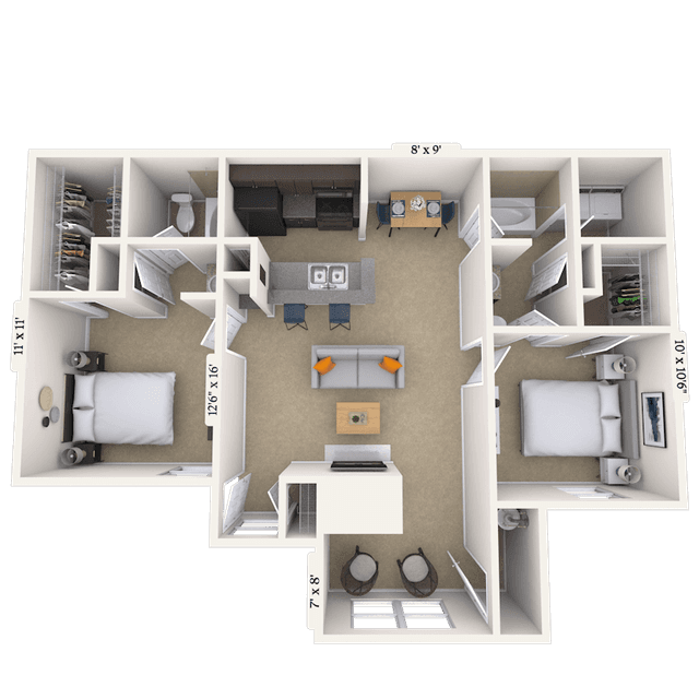 Floorplan image of unit 020209