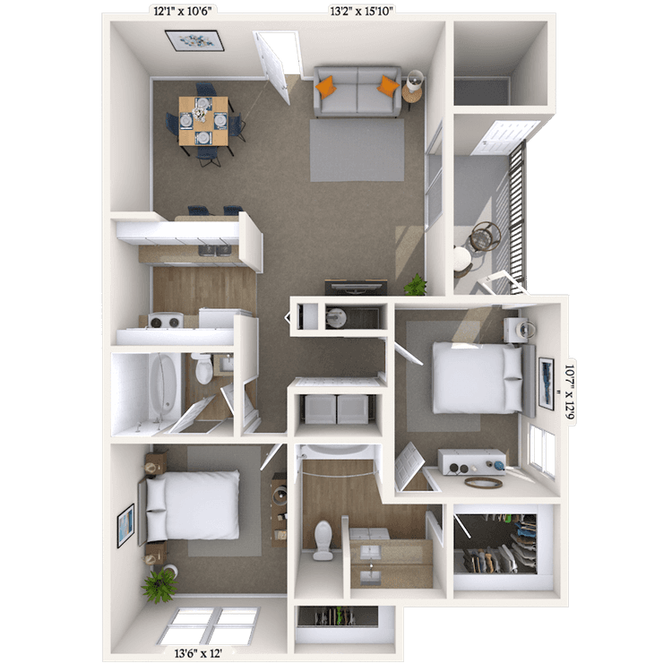 Floorplan image of unit 0416