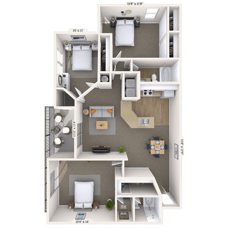 Floorplan image of unit 0613