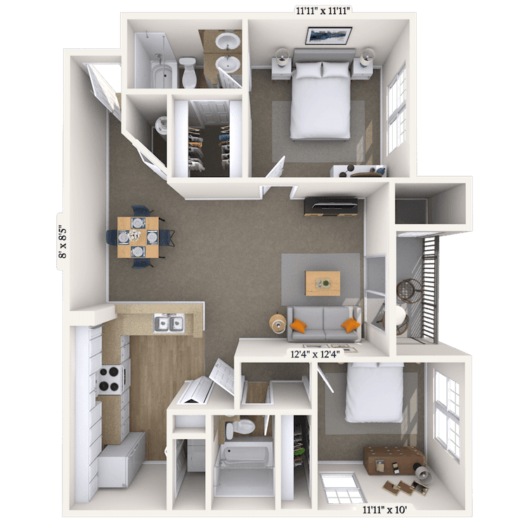 Floorplan image of unit 0818