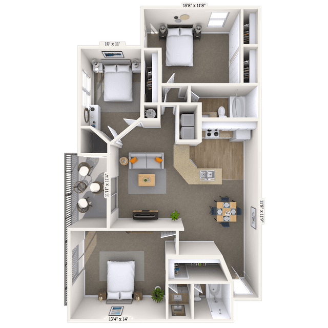 Floorplan image of unit 0913