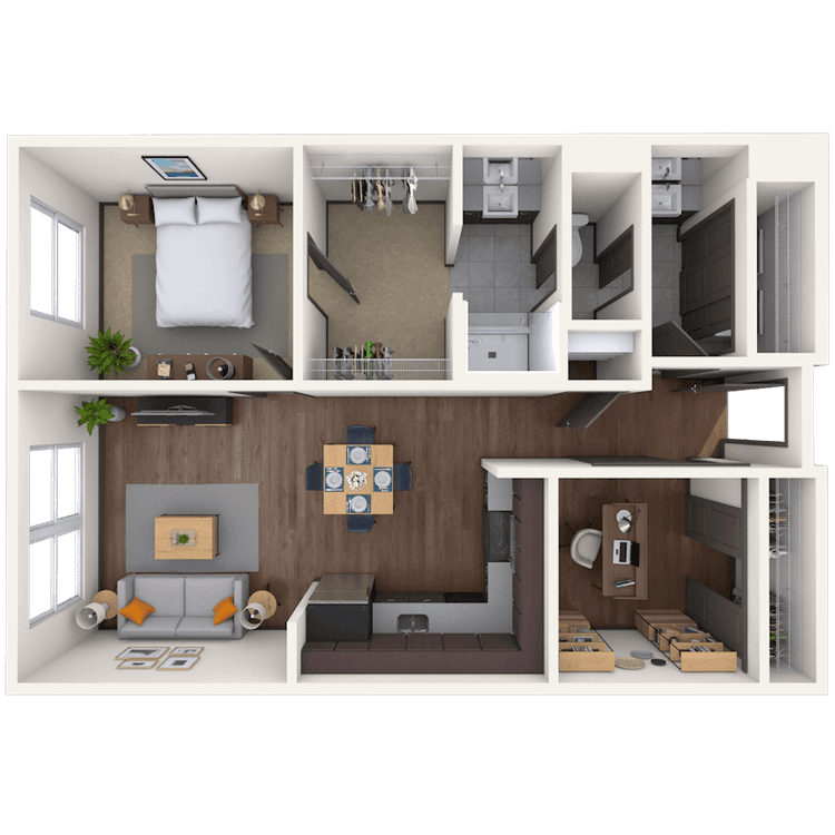Floorplan image of unit 01449