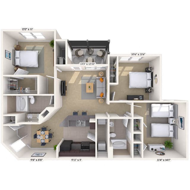 Floorplan image of unit 040435