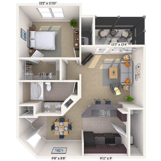 Floorplan image of unit 070734