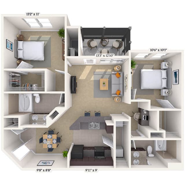 Floorplan image of unit 121227