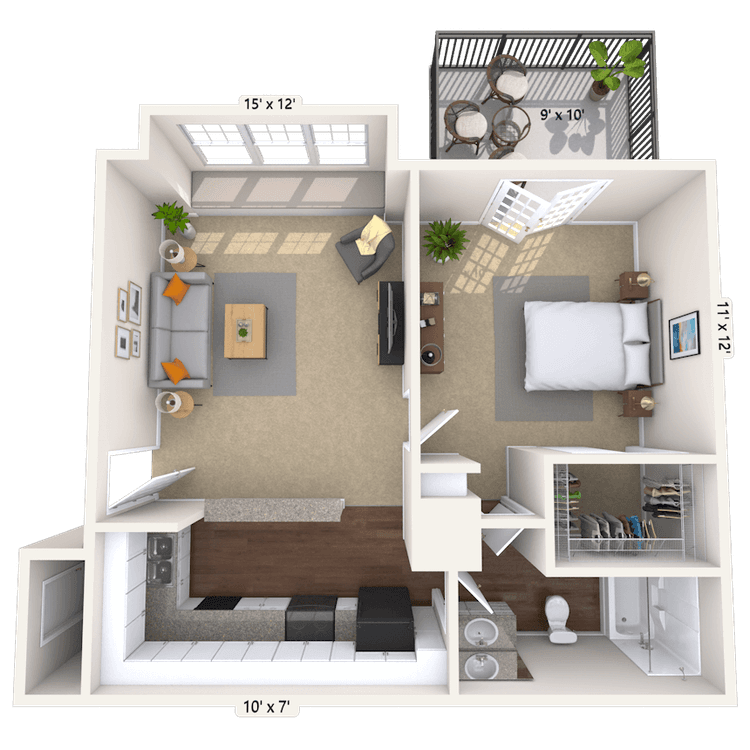 Floorplan image of unit 00308