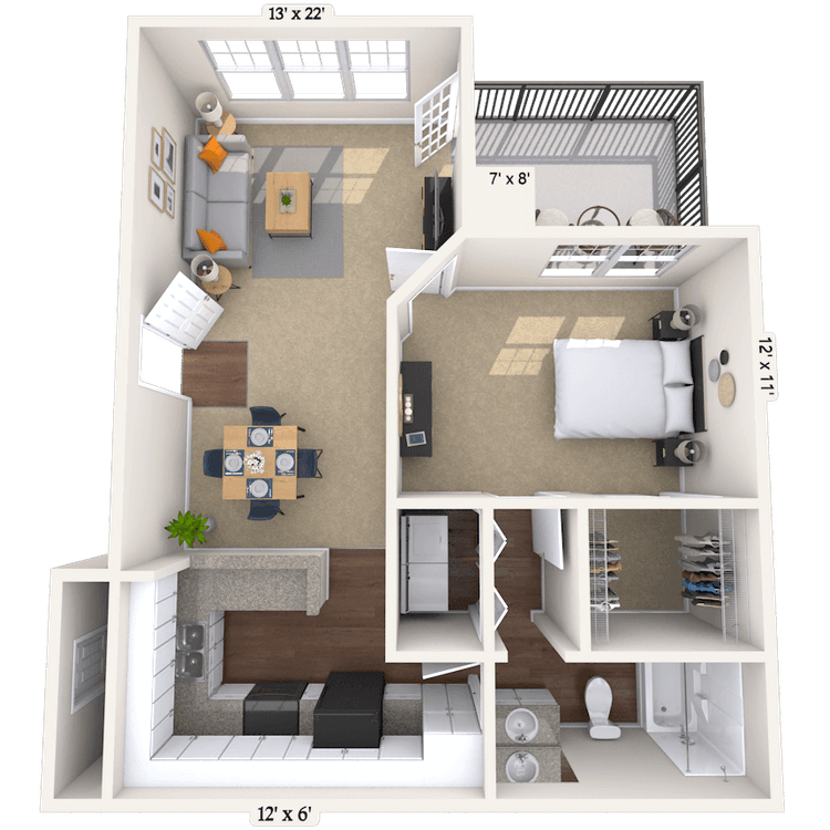 Floorplan image of unit 00814