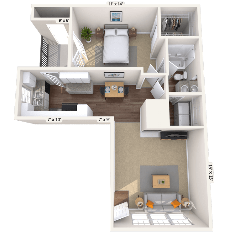 Floorplan image of unit 00410