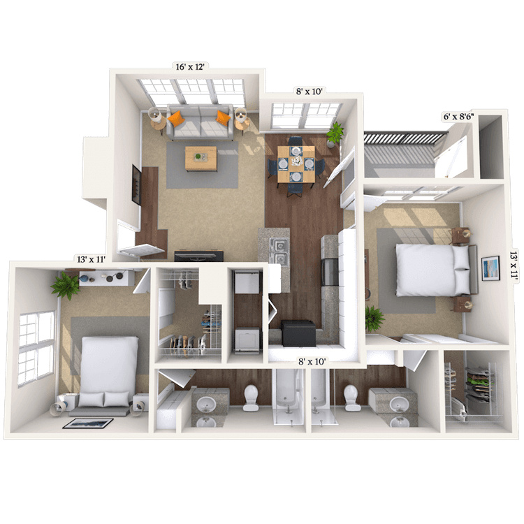 Floorplan image of unit 00201