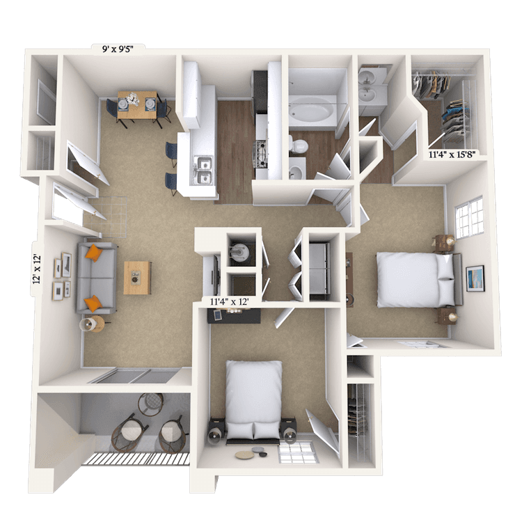 Floorplan image of unit 11112