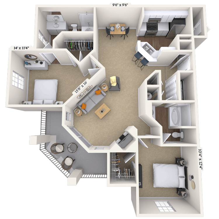 Floorplan image of unit 11309