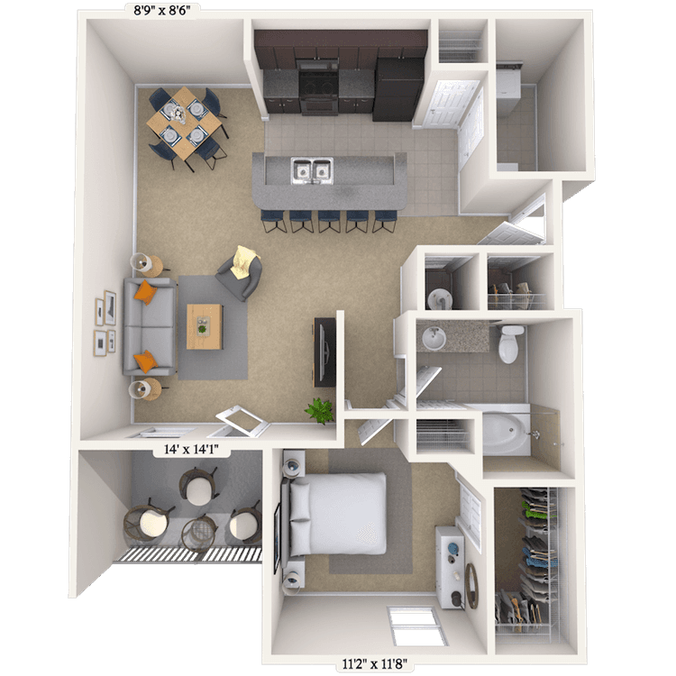 Floorplan image of unit 088210