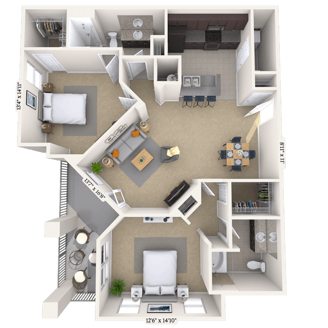 Floorplan image of unit 044201