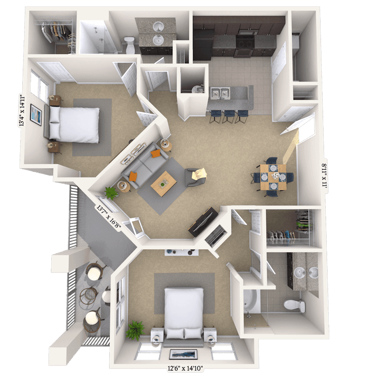 Floorplan image of unit 055103