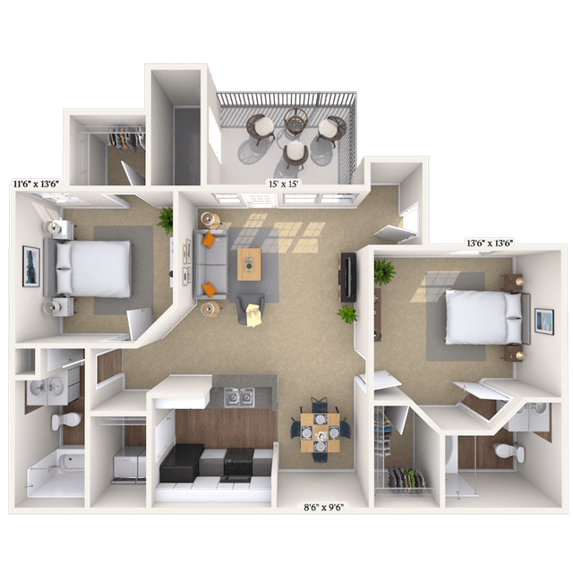 Floorplan image of unit 010705