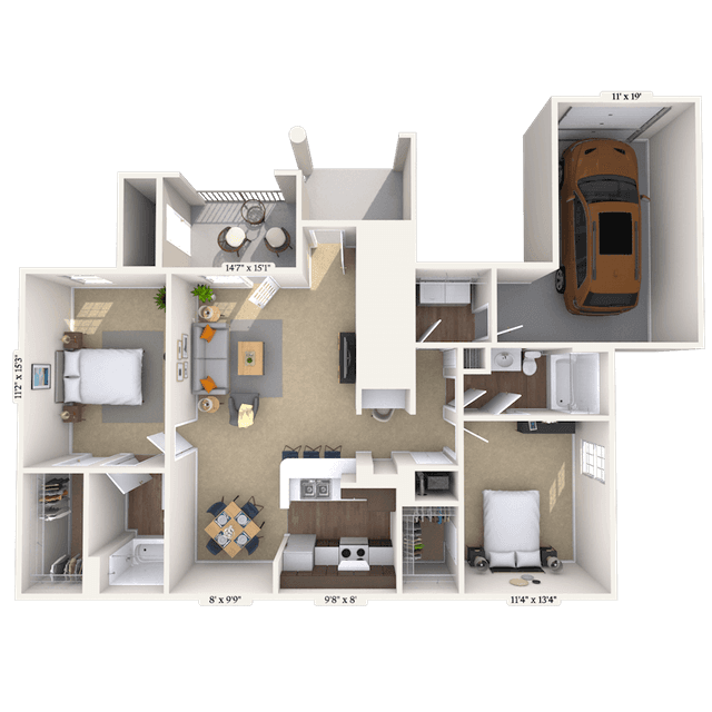 Floorplan image of unit 015-101