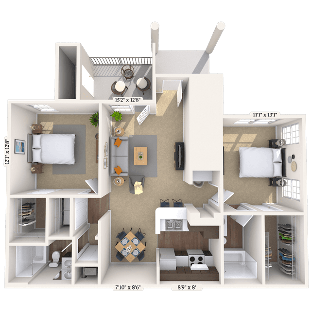 Floorplan image of unit 019-108