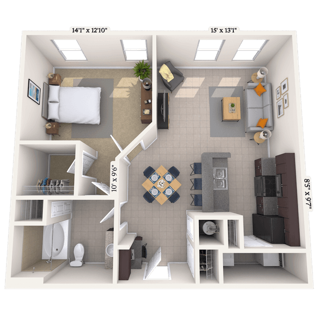 Floorplan image of unit 11306