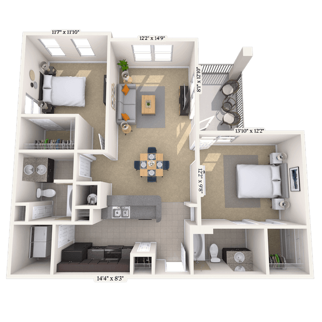 Floorplan image of unit 08201