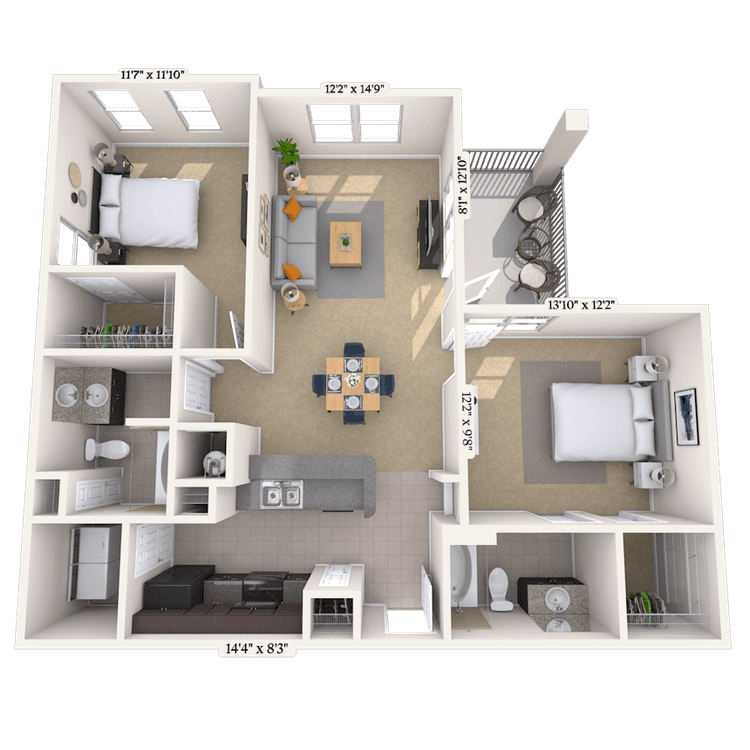 Floorplan image of unit 16201