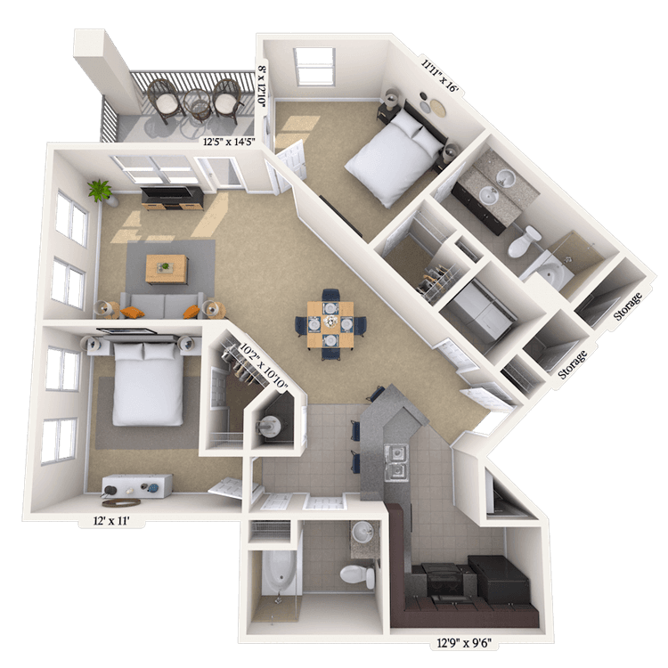 Floorplan image of unit 09103
