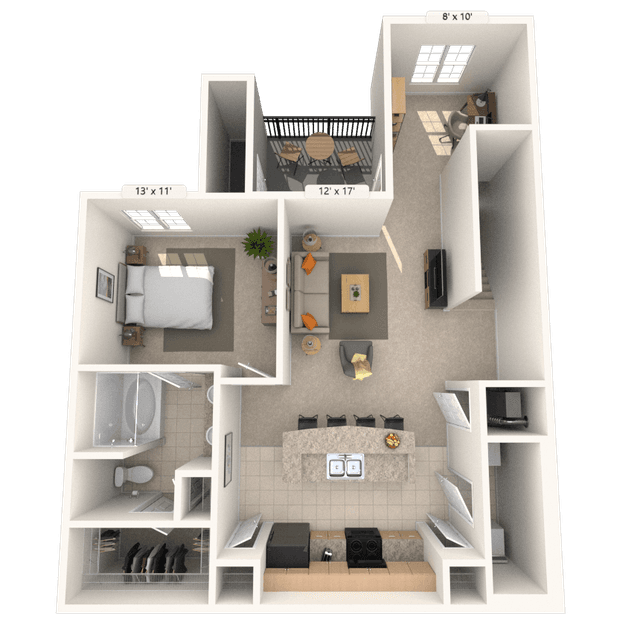 Floorplan image of unit 07206