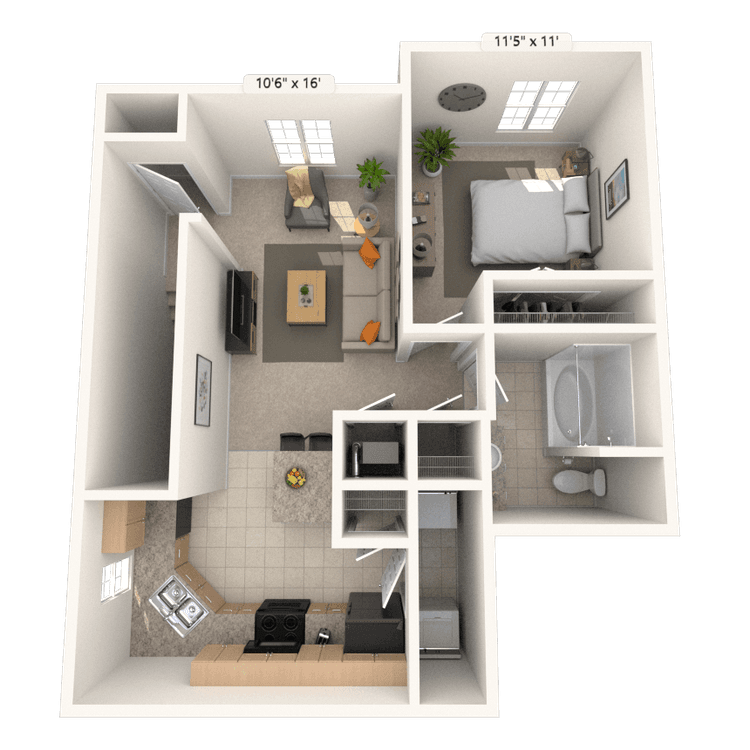 Floorplan image of unit 06206