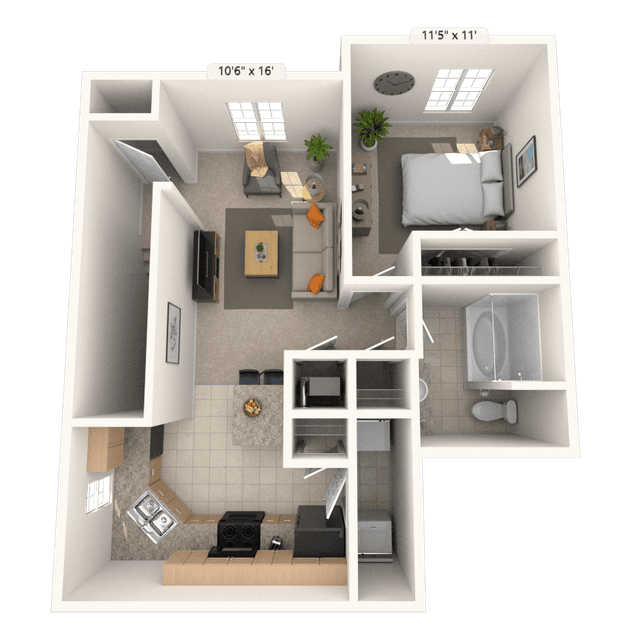 Floorplan image of unit 12206