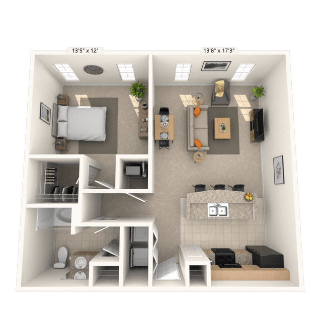 Floorplan image of unit 18206