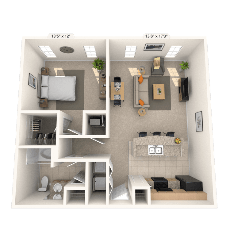Floorplan image of unit 23204