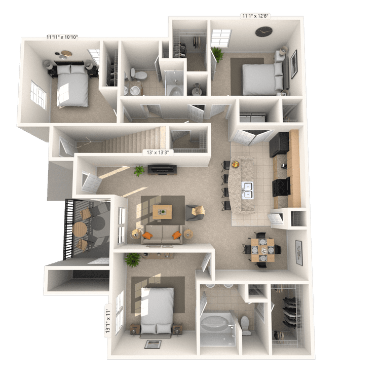Floorplan image of unit 03101