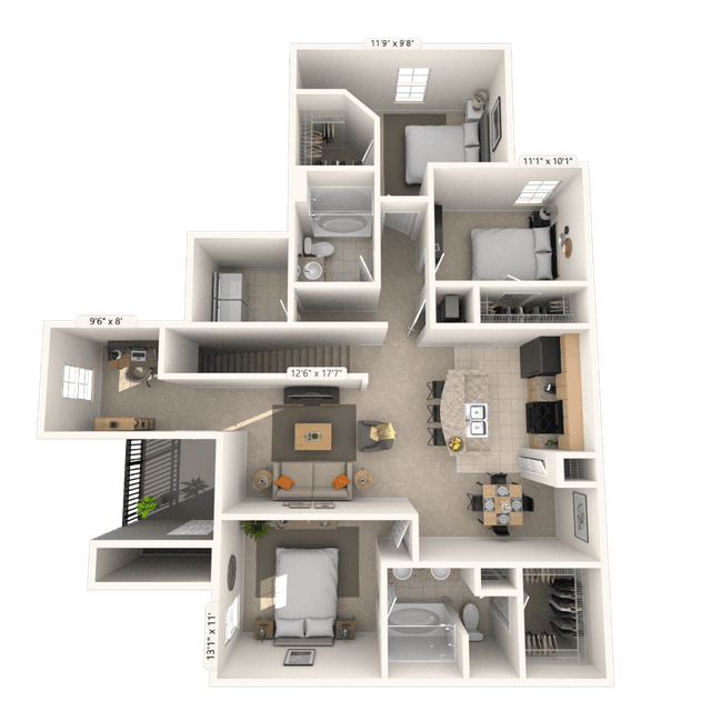 Floorplan image of unit 21208