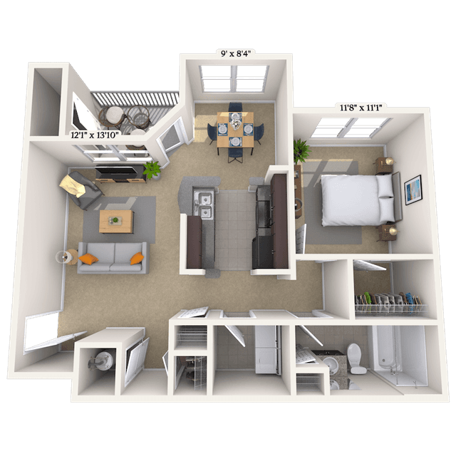 Floorplan image of unit 04406