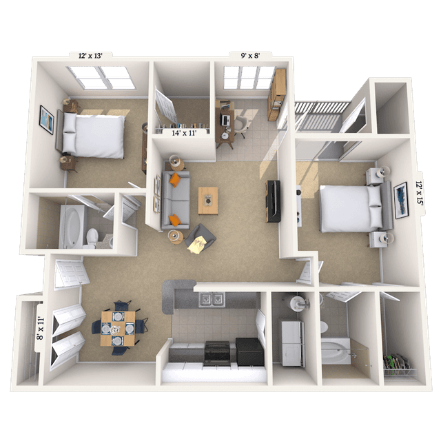 Floorplan image of unit 01122