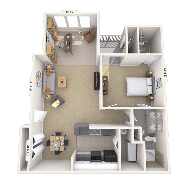 Floorplan image of unit 05515