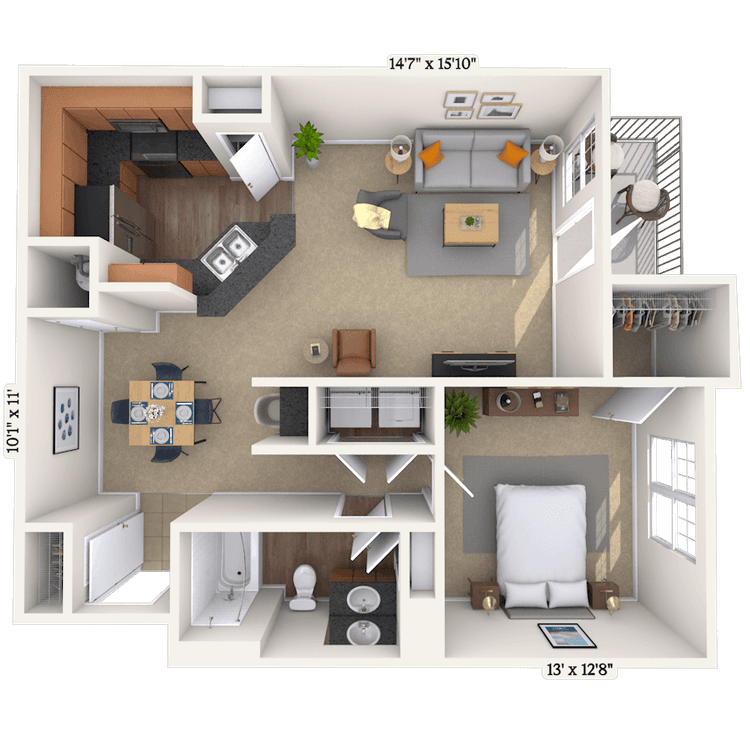 Floorplan image of unit 03311