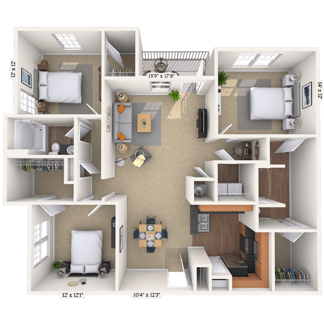Floorplan image of unit 09920
