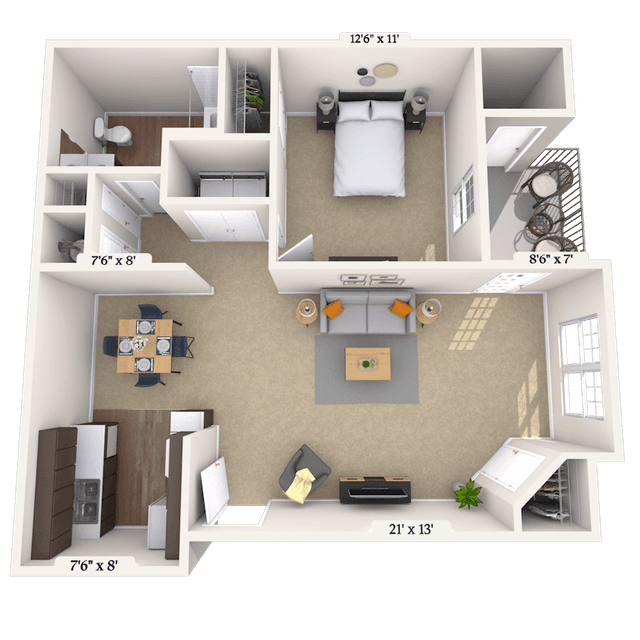 Floorplan image of unit 002310S