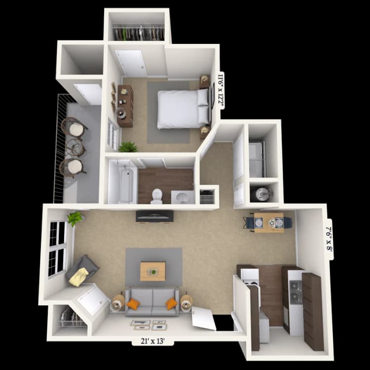 Floorplan image of unit 002220A
