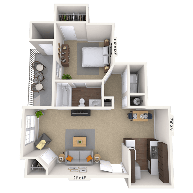 Floorplan image of unit 008811A