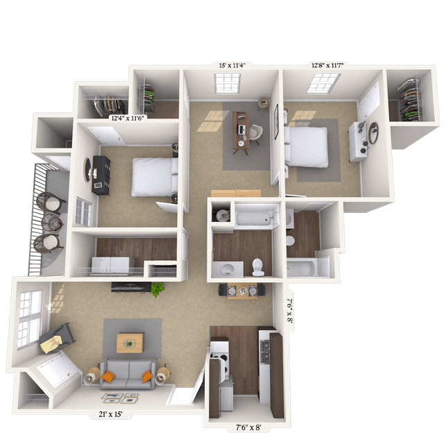 Floorplan image of unit 008811O
