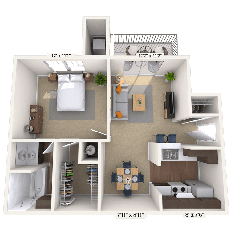 Floorplan image of unit 111216