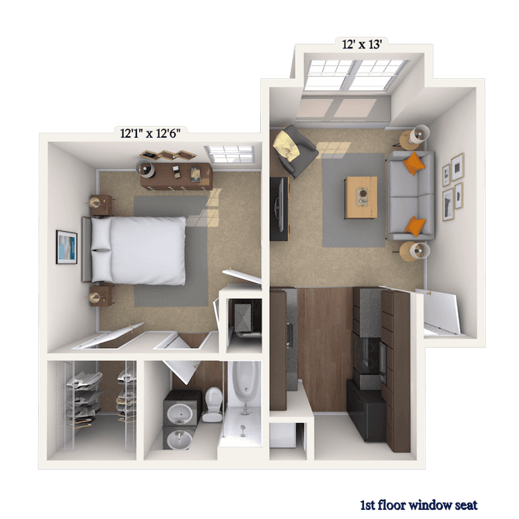 Floorplan image of unit 004004B