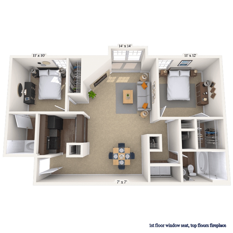 Floorplan image of unit 004025G